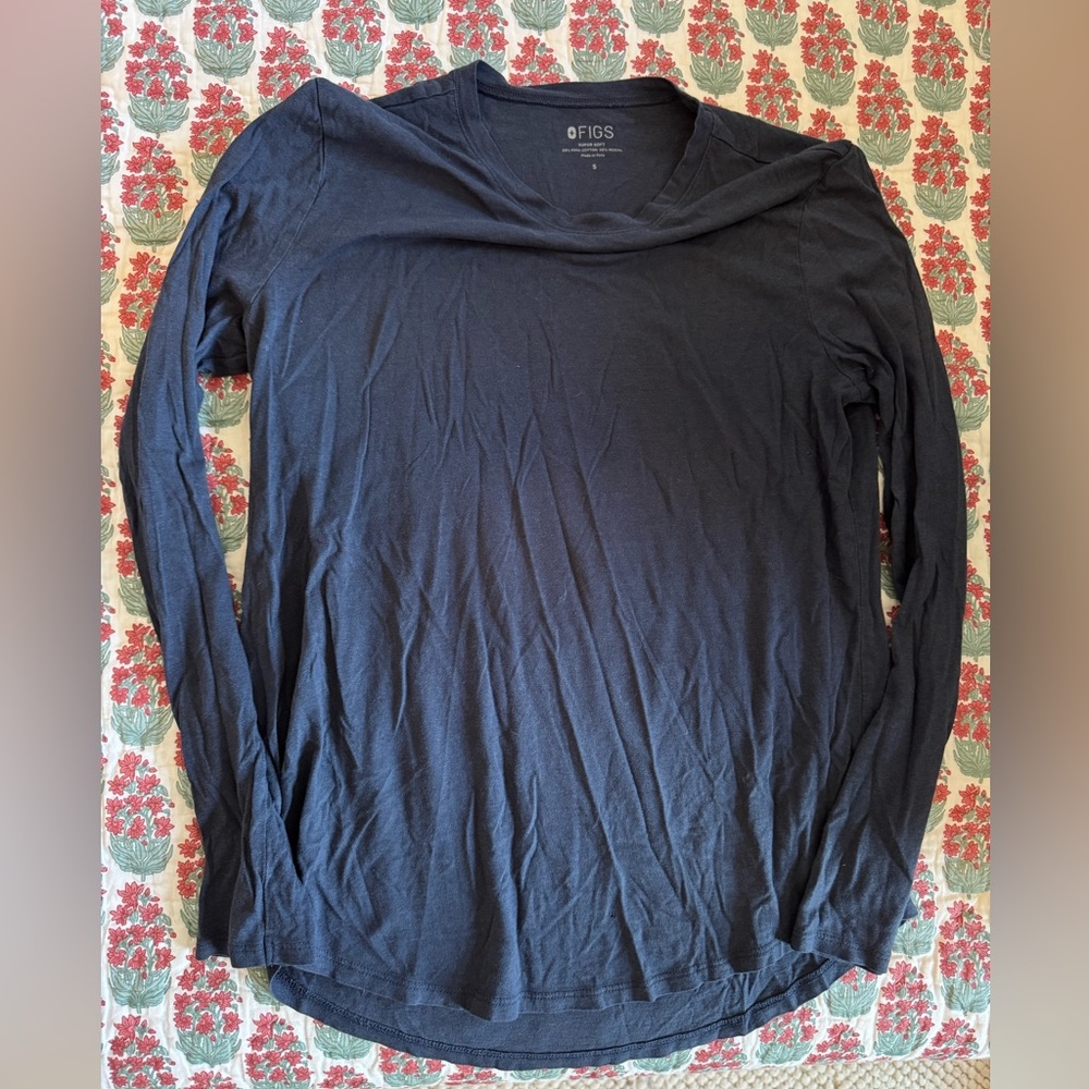 FIGS Supersoft Longsleeve Underscrub Navy